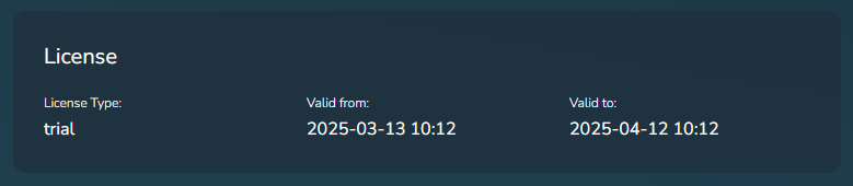 License expiration